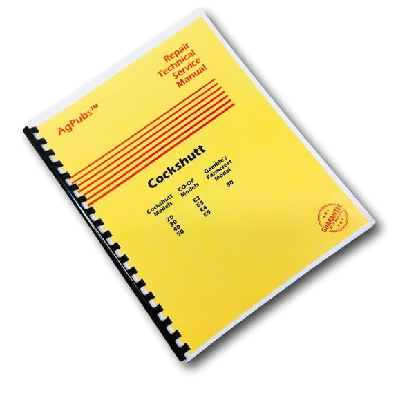 Cockshutt 20 30 40 50 Co-Op E2 E3 E4 E5 Tractor Service Repair Manual Shop Book