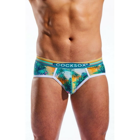 Cocksox Men's Contour Pouch Sports Brief CX76N (Medium, Florida Keys, M)