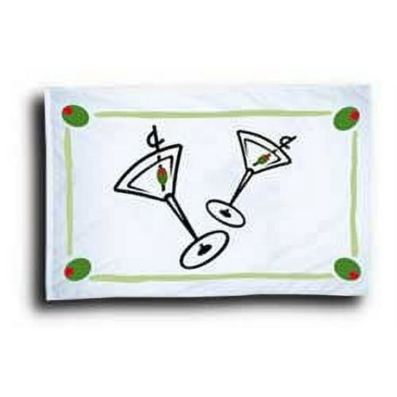 Cocktail - 12"x18" Nylon Flag (Two Glasses)