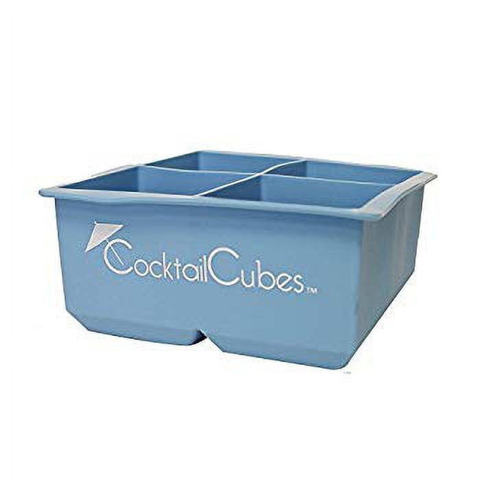 Cocktail Cubes - Extra Large Silicone Ice Cube Tray - 2.5 Inches - Black (1  Tray)