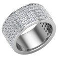 thumbnail image 1 of Cocktail Diamond Band for Women 5-Row Diamond Ring 2.50 CT TW 18K White Gold (G,SI), 1 of 5