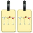 thumbnail image 1 of Cocktail Drawings - Luggage ID Tags / Suitcase Identification Cards - Set of 2, 1 of 5
