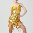 thumbnail image 1 of Cocktail Dress Dgankt Women's Sequins Tassel Dance Costume 20s Flapper Cocktail Party Dresses Rumba Latin Ballroom Sequin Camisole Skirt, 1 of 8
