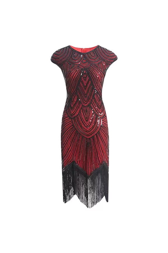 Cocktail Dresses Flapper Dresses 1920s Beaded Sequins Fringe Short Dresses Prom Party Tassels Bodycon Dress for Women