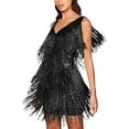thumbnail image 1 of Cocktail Dresses Flapper Dresses 1920s Gatsby with All-Over Sequin Fringe Mini Dresses Prom Party Dress, 1 of 1