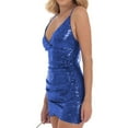 thumbnail image 1 of Cocktail Dresses for Women Dgankt Women's Sequin Bodycon Mini Dress V-neck Sparkly Dress Sexy Criss Cross Open Back Short Dress for Parties and Dances, 1 of 7