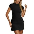 Cocktail Dresses for Women Trendy Short Sleeve Party Dress Sexy Bodycon ...