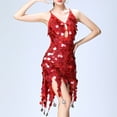 thumbnail image 1 of Cocktail Dresses for Women Dgankt Women's Sequins Tassel Dance Costume 20s Flapper Cocktail Party Dresses Rumba Latin Ballroom Sequin Camisole Skirt, 1 of 9