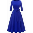 thumbnail image 1 of Cocktail Dresses for Women, Elegant Wedding Guest 3/4 Sleeves Formal Church Dress, Fall 2025, 1 of 13