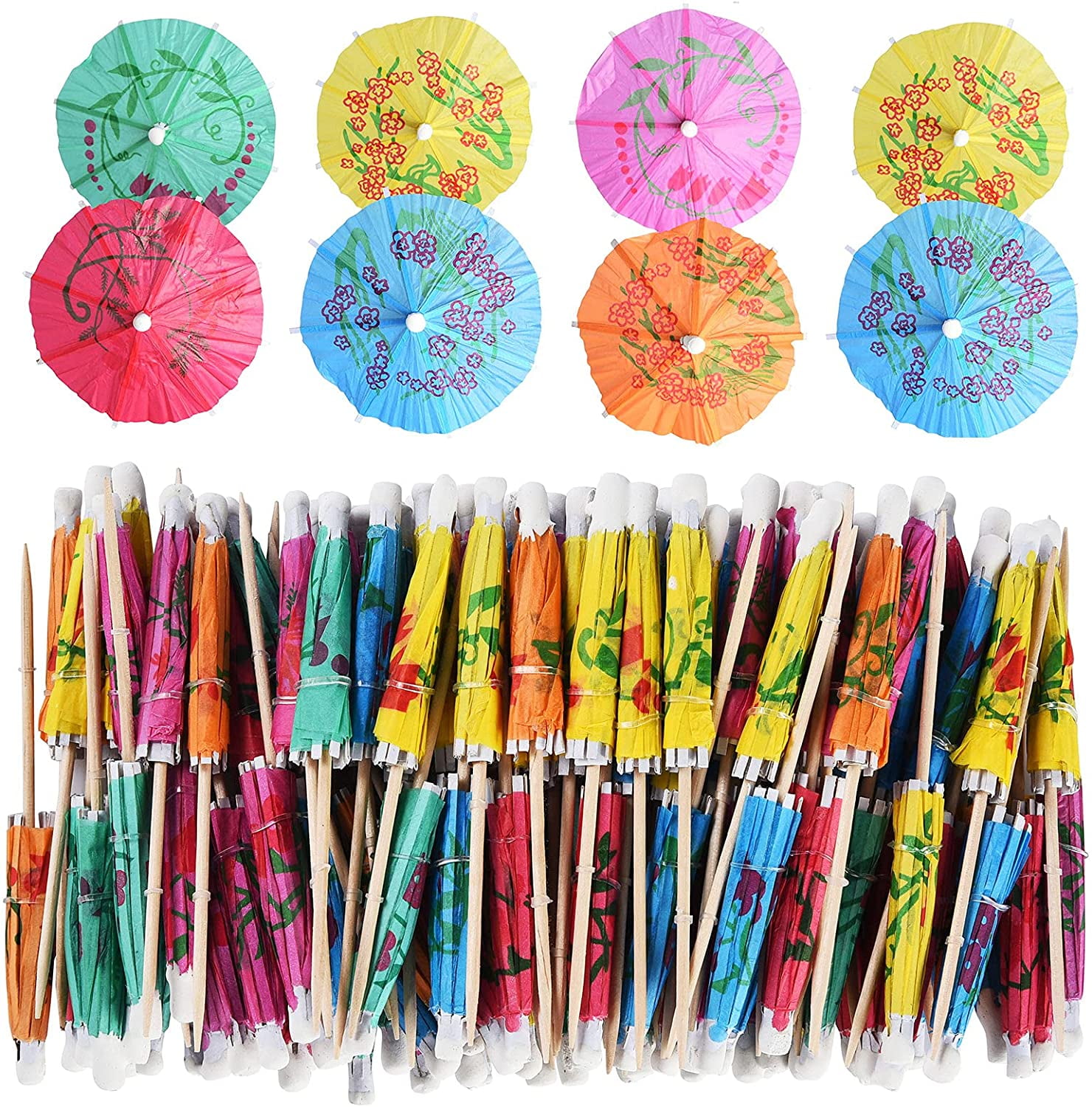 Cocktail Drink Umbrella Picks, 144 pcs Cocktail Umbrellas for Drinks ...