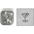 Cocktail Glass Metal Stamp, 4.5mm Cheers Happy Hour Punch Stamping Tool