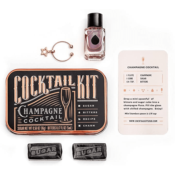 Cocktail Kits 2 Go Champagne Cocktail Mixers Kit, Craft Cocktail_Multi Color (No Alcohol Included)