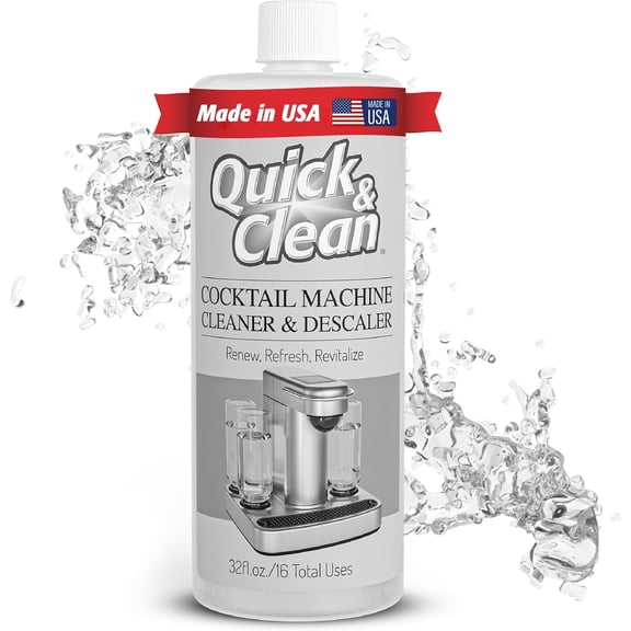 Cocktail Machine Cleaner & Descaler - Made in the USA - Cleaner & Descaler for At-Home Cocktail Machines - Removes Mineral & Limescale Buildup