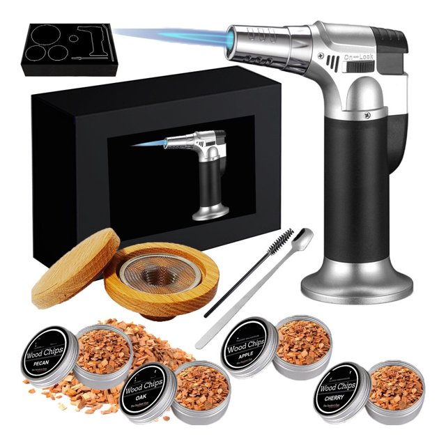 Cocktail Making Kit with Torch and Wood Chips