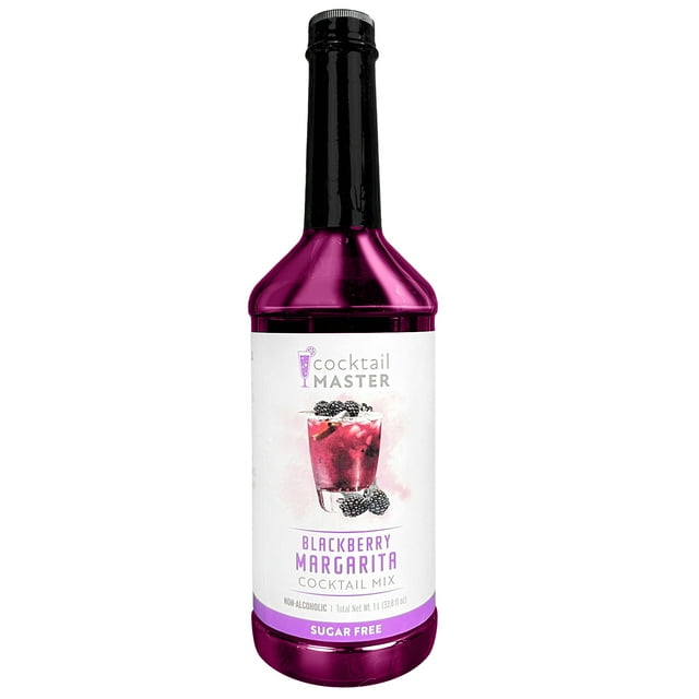 Cocktail Master Sugar Free Drink Mix - Blackberry Margarita, Case of 6 1000ml bottles