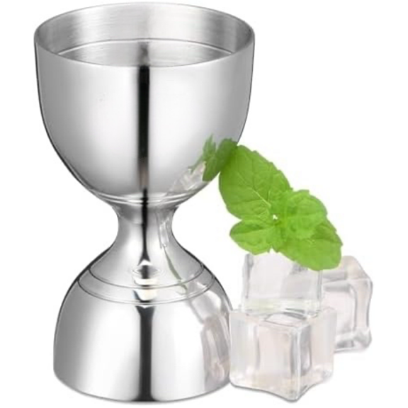 Cocktail Measuring Jigger, Shot Measure Double Jigger with Measurements inside, Bar Jigger Liquor Alcohol Measuring, Bell Jigger for Bartending, 2 oz 1 oz Bartender Jigger Stainless Steel