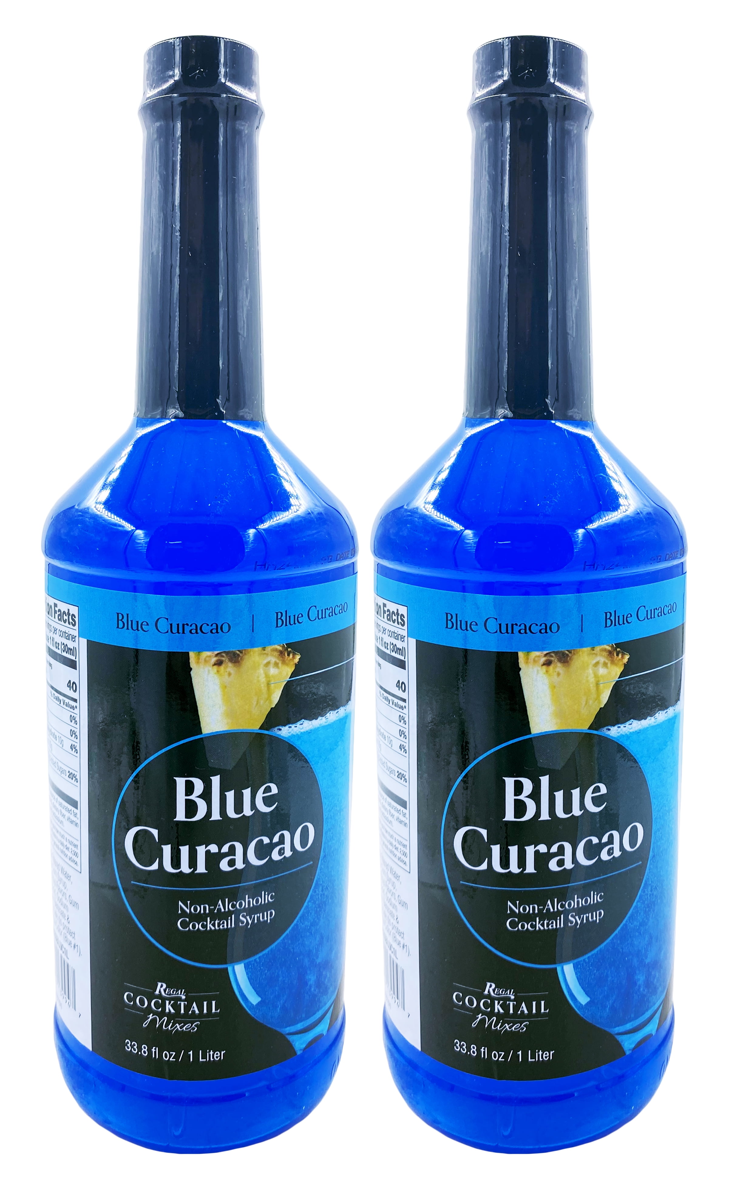 Regal Cocktail Mix | Non-Alcoholic Syrup | Kosher & Made In America | (33.8 fl oz., Blue Curacao)