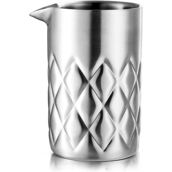 Cocktail Mixing Glass, Stainless Steel Mixing Glass, Double Wall Unbreakable Rust Protection Cocktail Mixing Glass, Easy Stirring with Unbreakable for BartenderHome Bar, Great Gift Idea