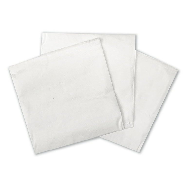 Cocktail Napkins, 1-Ply, 9w x 9d, White, 500/Pack, 8 Packs/Carton Cocktail Napkins, 1-Ply, 9w x 9d, White, 500/Pack, 8 Packs/Carton