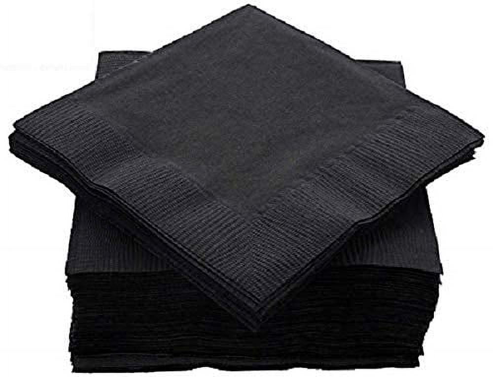 Cocktail Napkins Disposable, Black Beverage Napkins Soft and Absorbent ...