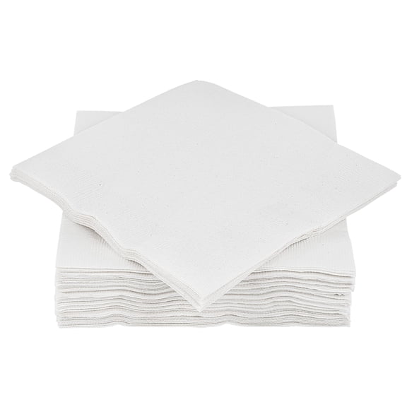 Cocktail Napkins Disposable, White Beverage Napkins Soft and Absorbent Paper Napkins for Dinner, Party, Wedding, Or Every Day Use, 7” x 7” 2 Ply Party Napkins, Pack of 40 - By Amcrate