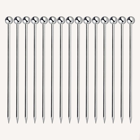 Cocktail Picks, Metal Stainless Steel Cocktail Toothpicks, Reusable Cocktail Skewers, Garnish Picks for Olives Appetizers Fruit