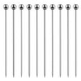 thumbnail image 1 of Cocktail Picks Reusable Metal Set Stainless Steel Pins Skewers Sticks Spears for Cocktails Drinks Martinis Food Olives, 1 of 18