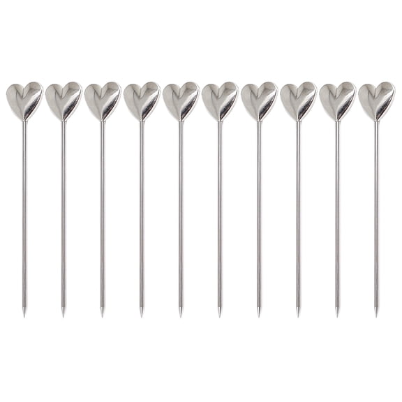 Cocktail Picks Stainless Steel Cocktail Skewers Set Reusable Metal Cocktail Pick Sandwich Toothpicks for Party Home