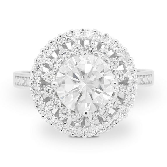 Cocktail Round Wedding Ring CZ 925 Sterling Silver Size 5
