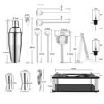 thumbnail image 1 of Cocktail Set Stainless Steel Bartenders Set with Acrylic Stand Tool Used for Mixed Drinks Families Parties, 1 of 9