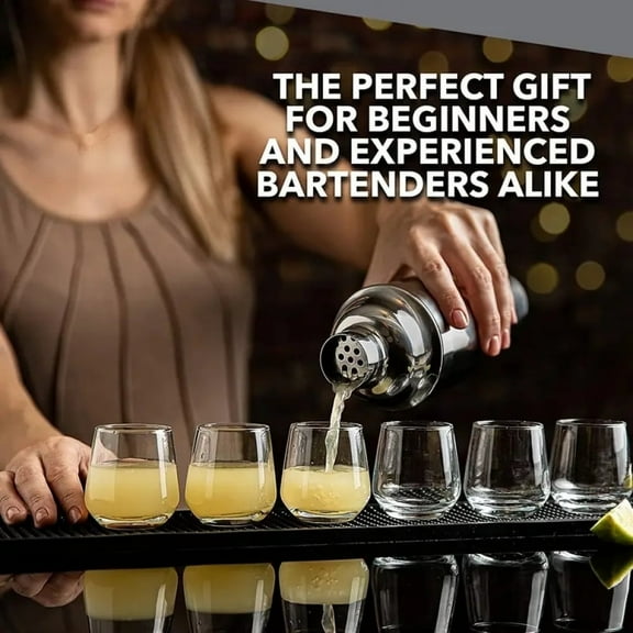 BEISHINK 24 oz Stainless Steel Cocktail Shaker, Reusable