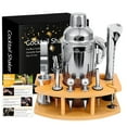thumbnail image 1 of Cocktail Shaker Set 350ML/550ML/750ML,Bartender Kit with Stand,for Bartender,Drink,Party Bar,Tools Bar,Tools (capacity : 550ML), 1 of 6