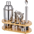 thumbnail image 1 of Cocktail Shaker Set Bartender Kit - 11 Pcs Bar Tool with Bamboo Stand & All Accessories: Martini Shaker, Strainer,Jigger, Muddler, Mixer Spoon Barware Kit, for Bar, Home Lounge Party, 1 of 3