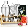 thumbnail image 1 of Cocktail Shaker Set Bartender Kit, 14Pcs 304 Stainless Steel Bartender Shaker Set, 550ml /19OZ Bar Tool Set with Bamboo Stand, for Home and Bar, The Best Gift Choice For Christmas., 1 of 9
