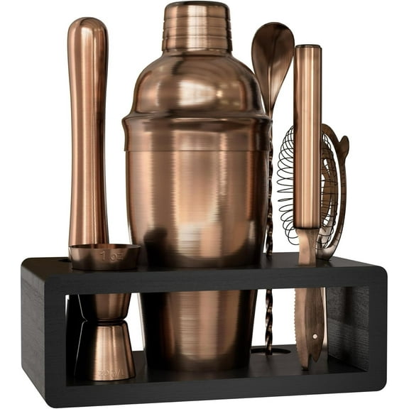 Cocktail Shaker Set: Bartender Kit for Home Bar  Cocktail Bar Set Plus E-Book with 30 Recipes