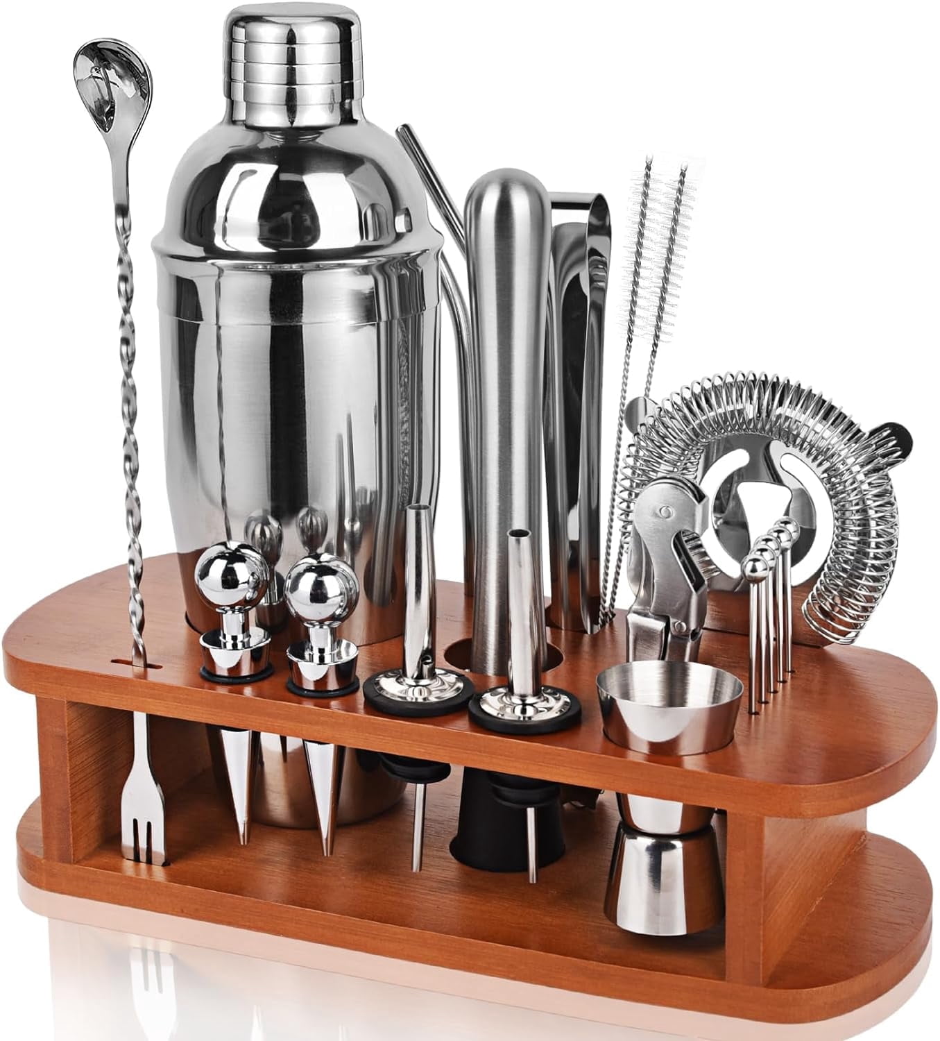 Kit Bartender Mixology Con Supporto - Set Cocktail Professionale