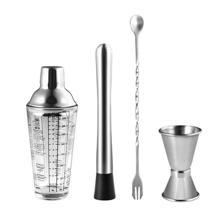 Cocktail Shaker Set Transparent Scale Bar Shakers Cup Bartender Tools