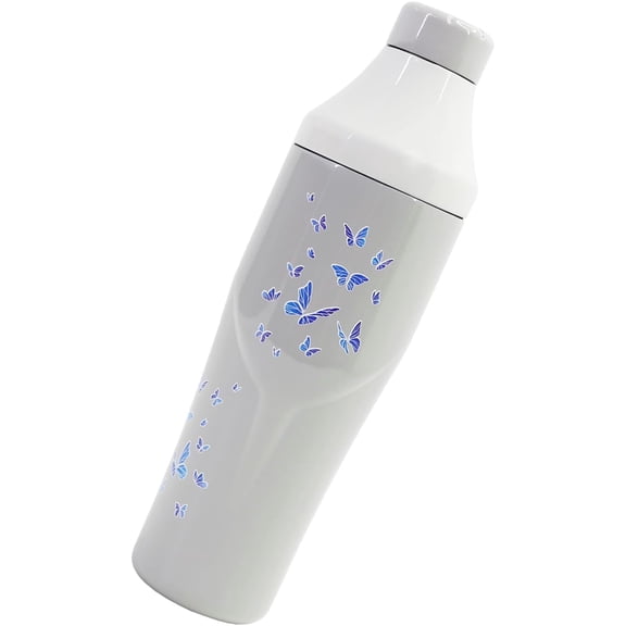 Cocktail Shaker with Measurement Lid - Vacuum Insulated (Grey Butterfly)