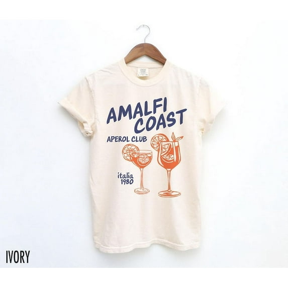 Cocktail Shirt, Aperol Spritz, Amalfi Coast, Italy Travel Shirt, Aperol Club, Italian Girl, Girls Trip, Retro Graphic Tee, Vintage Aesthetic