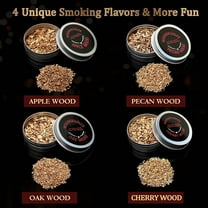 Whiskey Cocktail Smoker Box | 4 Natural Wood Chip Flavors | Smoky Aromatherapy Infusion Kit | Enhance Grill & BBQ Flavor | Gourmet Gift Set for Whiskey Lovers | Premium Accessory for Men, Fathers