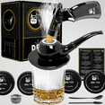 thumbnail image 1 of DELYGA Cocktail Smoker Kit with Torch, Pipe-Shaped, Whiskey Smoker, 4 Wood Chips Flavor, Gifts for Dad, Gifts for Men, Old Fashioned, Bourbon Infuser Gift Kit (LvL 1 - Ceramic Shiny Black -No Butane), 1 of 8