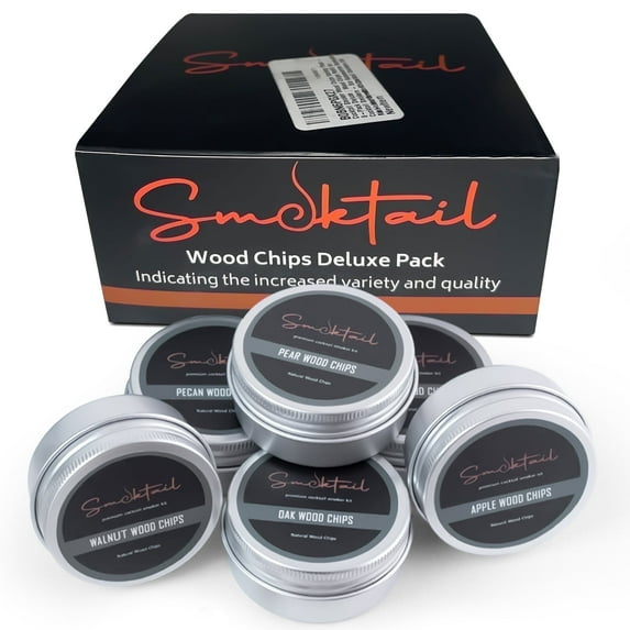 Cocktail Smoker Wood Chips Variety Pack - 8-Pack Deluxe