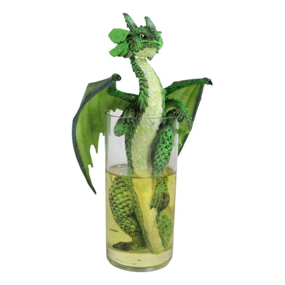 Cocktail Spirit Drunk Mojito Lime Highball Dragon Statue Fantasy Decor Figurine