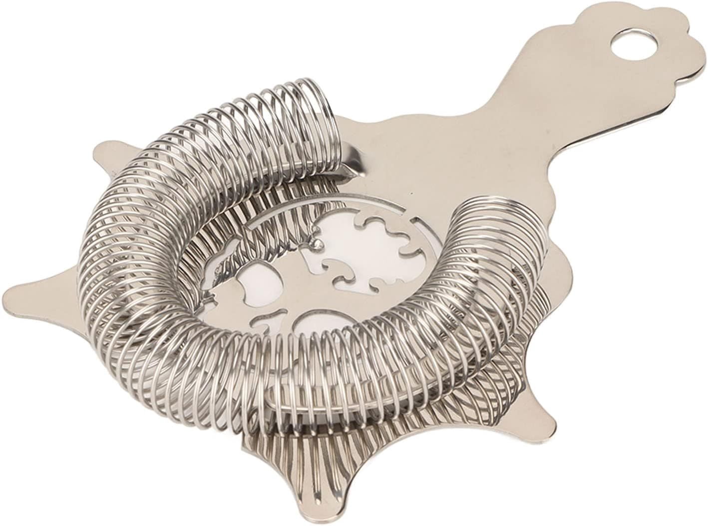 Professional Stainless Steel Conical Cocktail Strainer - Double-Layer Bar Filter For Ice & Pulp