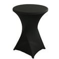 thumbnail image 1 of Cocktail Table Covers - 1 Pack 60x110cm Table Cloth - Black Fitted Stretch Spandex Round High Top Tablecloth for Party, Bar, Birthday, Pub, Banquet, 1 of 6