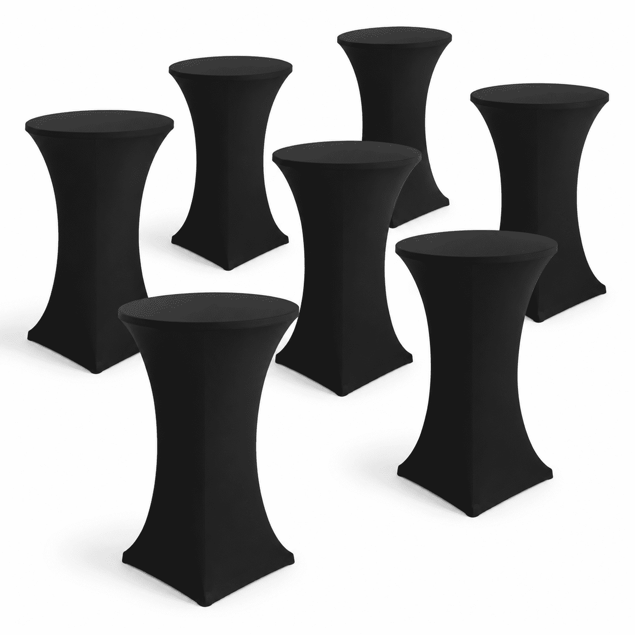 Cocktail Table Covers-black Spandex Round High Top Cloths Party ...