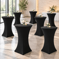Cocktail Table Covers-black Spandex Round High Top Cloths Party ...