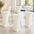 Cocktail Table Covers-spandex Round High Top Cloths Party Cream ...