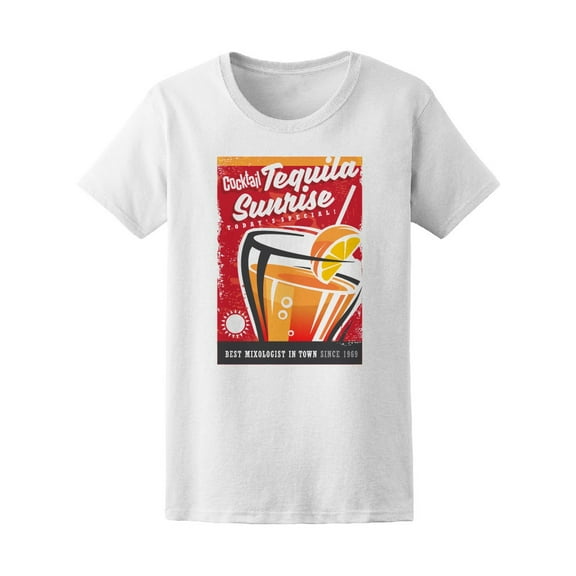 Cocktail Tequila Sunrise Retro  Tee Men's -Image by Shutterstock