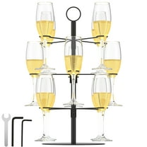 Cocktail Tree Stand 3 Tiers Champagne Display Stand 12 Holders Wine Glass Display Stand Metal Cocktail Tower Stand Champagne Tower Cocktail Stand for Cocktails Champagne Wine